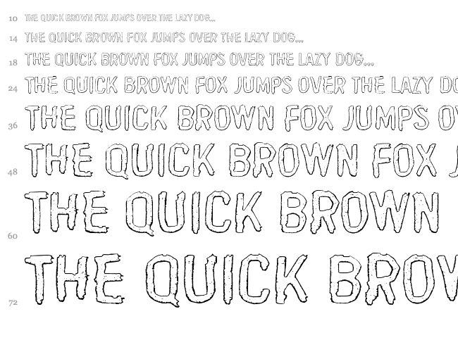 Quicksand X font waterfall
